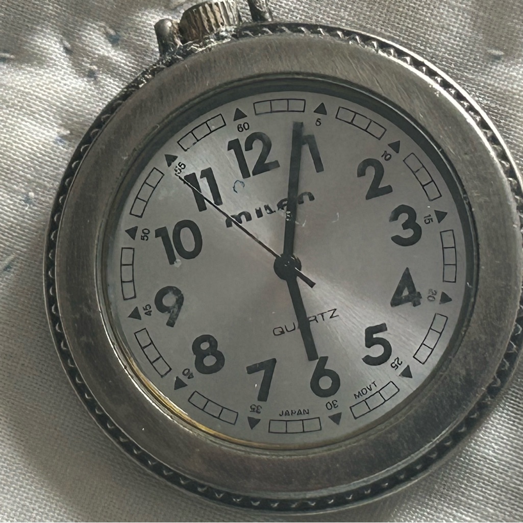 Vintage Pocket Watch Stainless Steel Milan
